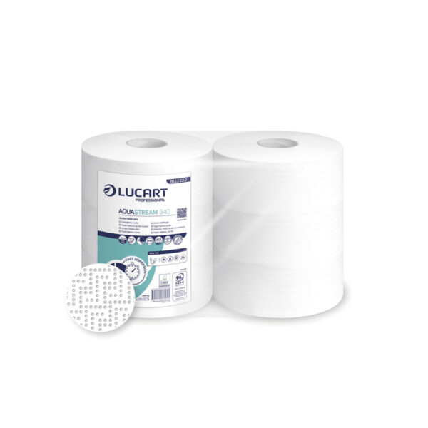 CARTA IGIENICA A ROTOLO MAXI JUMBO AQUASTREAM 340