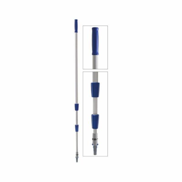 ASTA TELESCOPICA ALLUMINIO 3 PEZZI CON CONO UNI-CONNECT